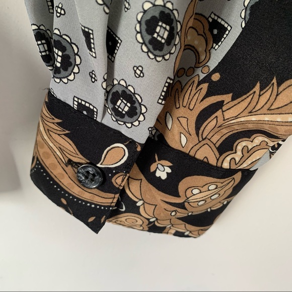 Alfred Dunner Paisley Button Blouse Top Vintage Womens Size 16 - Picture 3 of 8